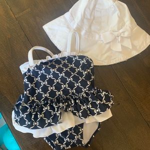 Janie and Jack baby girl swimsuit and sun hat